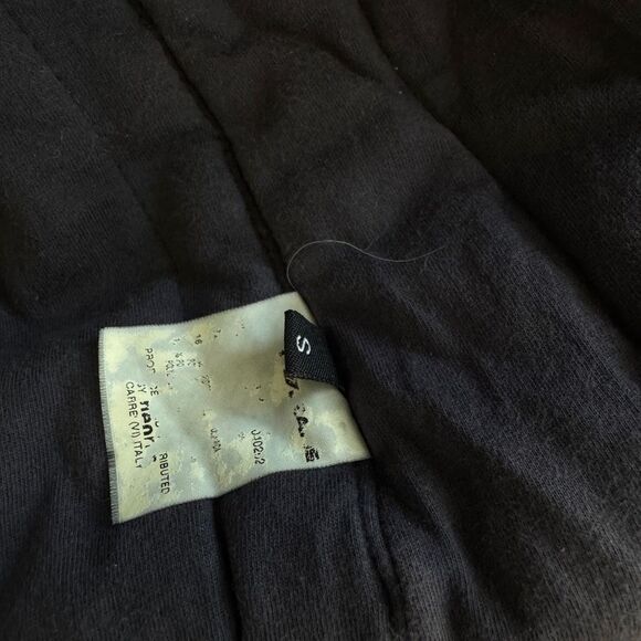 Y2k vintage dkny jeans navy bomber jacket w ruched elements sz s - Picture 3 of 5